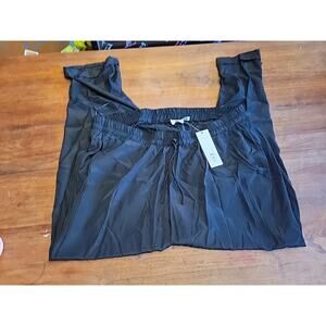 New Olive And Oak Black White Pants Plus Sz 2x Drawstring New